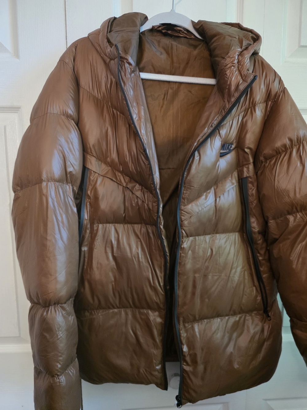 Nike Brown Puffer Jacket with Hood